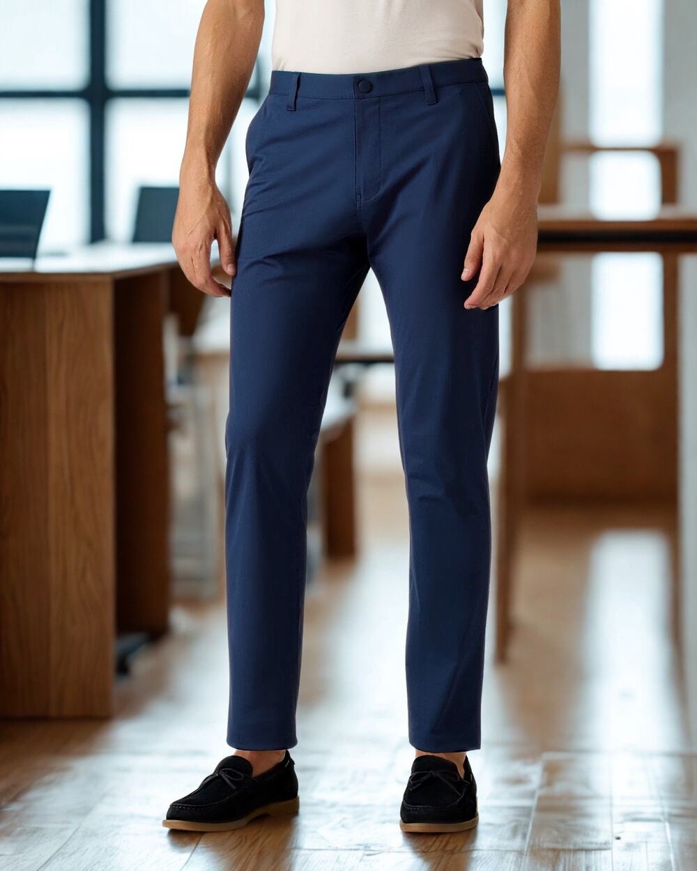 Rhone Commuter Classic Pant Blue 33x27 Performance Stretch Golf Chino NWOT